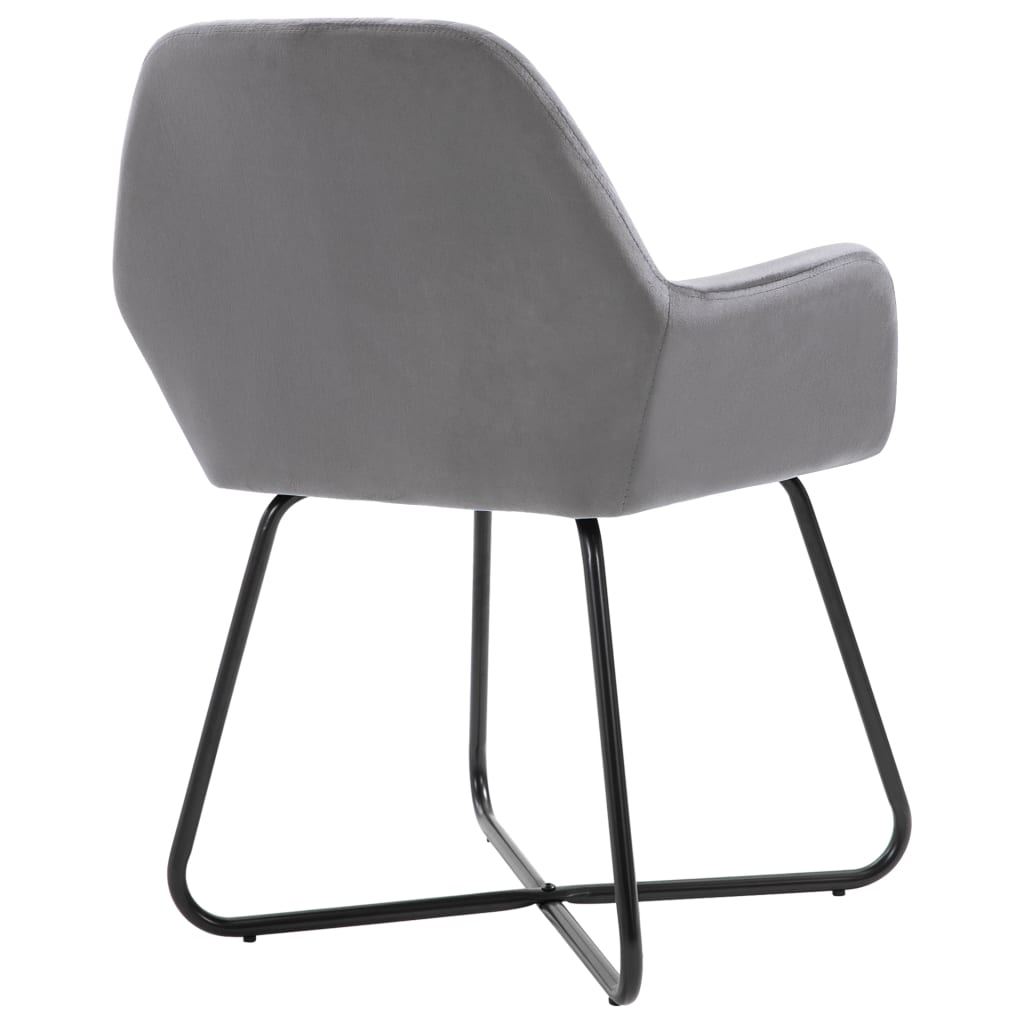 Eetkamerstoelen 4 st fluweel grijs is nu te koop bij PeponiXL, paradijselijk wonen!