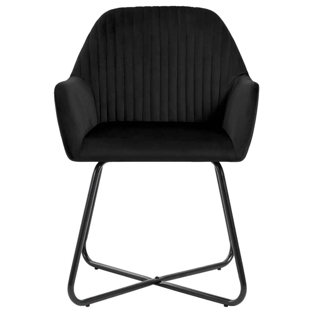 Eetkamerstoelen 4 st fluweel zwart is nu te koop bij PeponiXL, paradijselijk wonen!