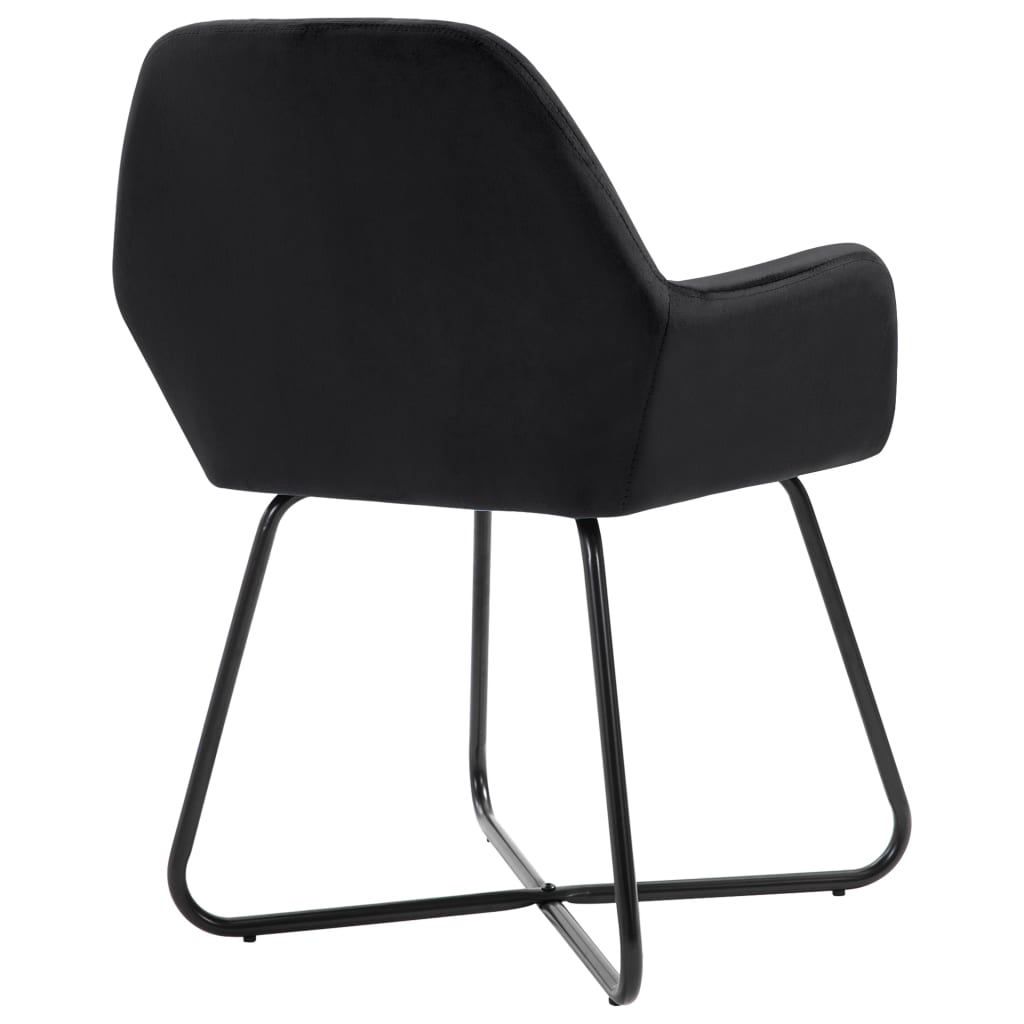 Eetkamerstoelen 4 st fluweel zwart is nu te koop bij PeponiXL, paradijselijk wonen!