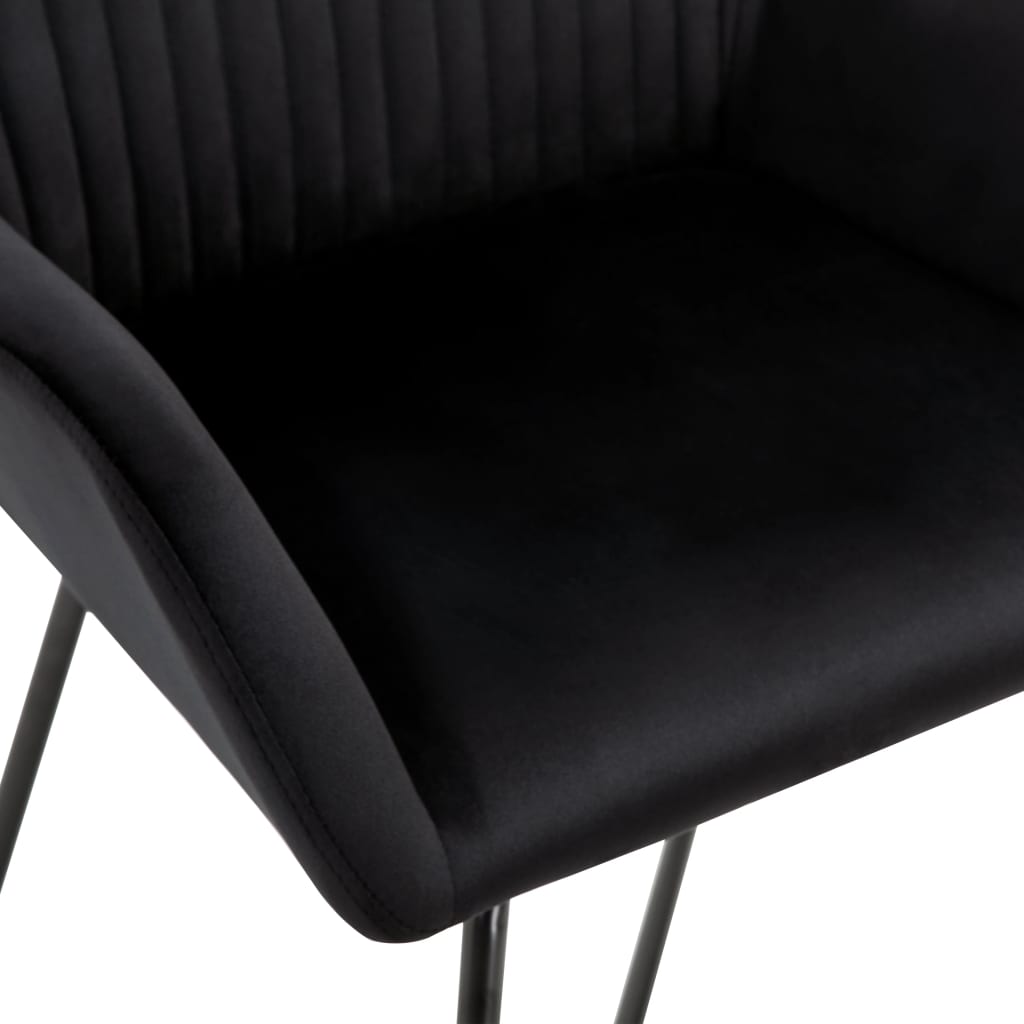 Eetkamerstoelen 4 st fluweel zwart is nu te koop bij PeponiXL, paradijselijk wonen!