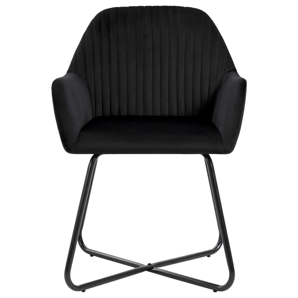 Eetkamerstoelen 6 st fluweel zwart is nu te koop bij PeponiXL, paradijselijk wonen!