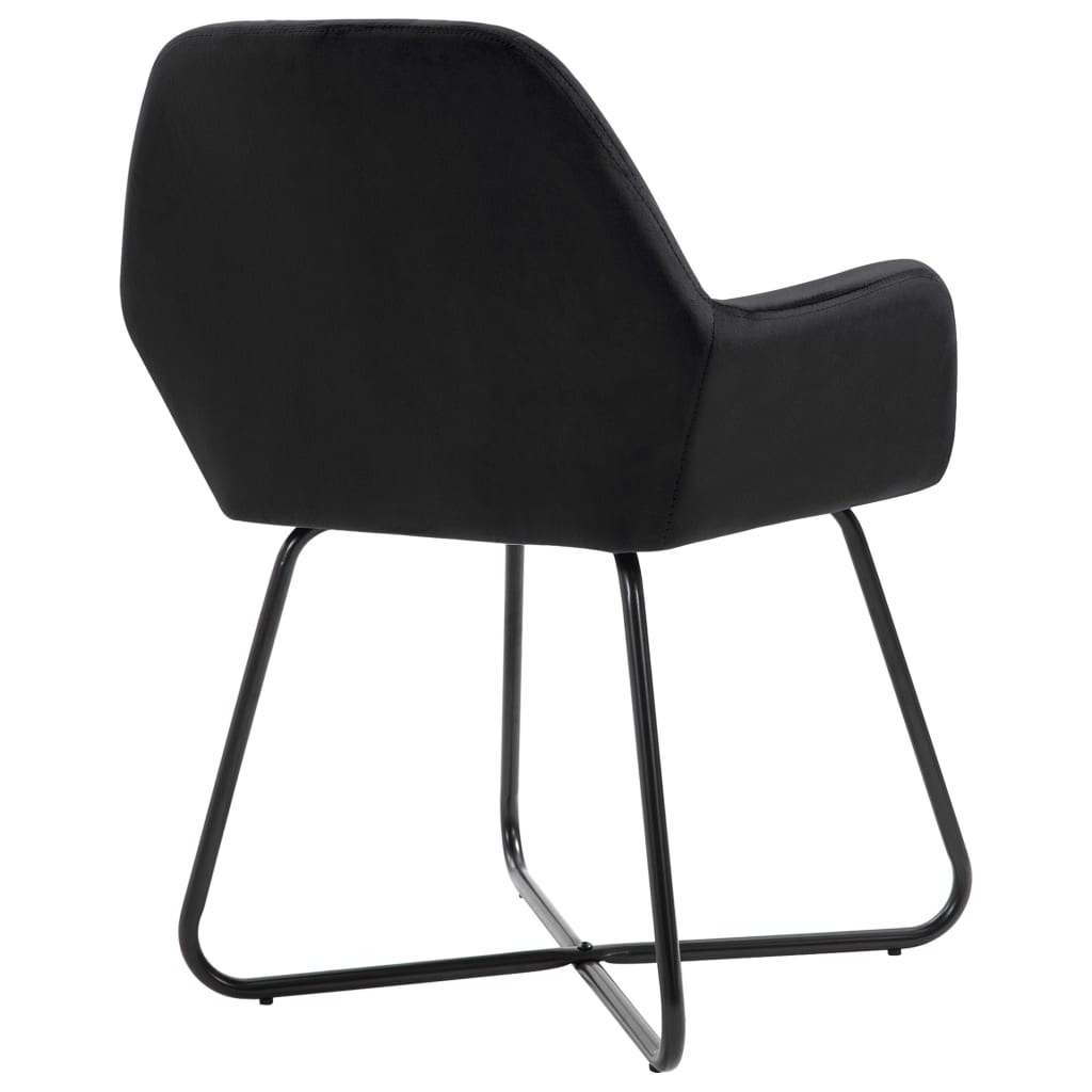 Eetkamerstoelen 6 st fluweel zwart is nu te koop bij PeponiXL, paradijselijk wonen!