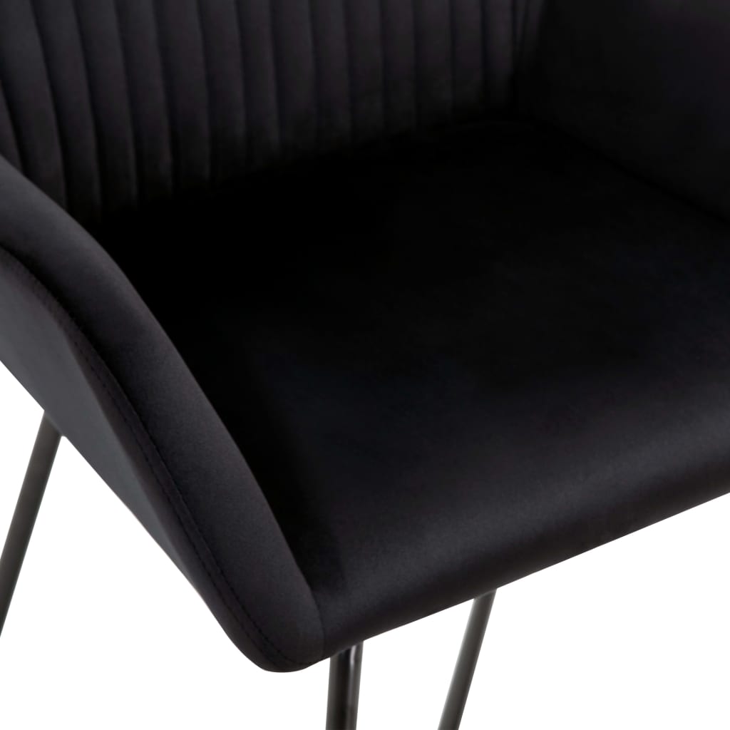 Eetkamerstoelen 6 st fluweel zwart is nu te koop bij PeponiXL, paradijselijk wonen!