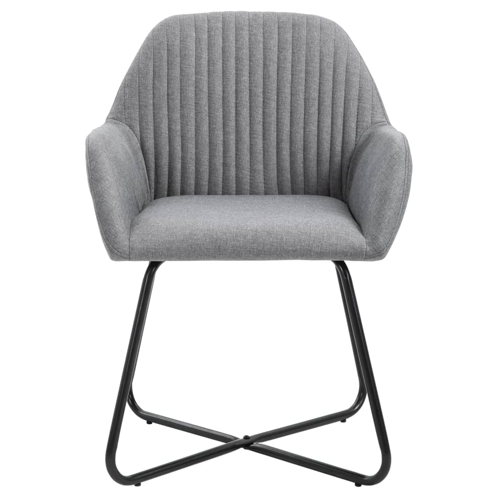 Eetkamerstoelen 4 st stof lichtgrijs is nu te koop bij PeponiXL, paradijselijk wonen!