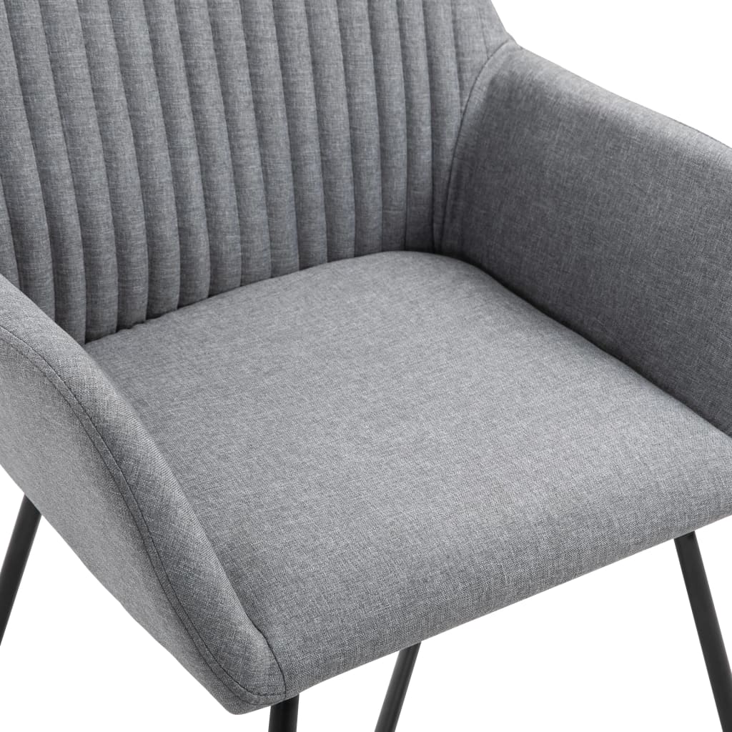 Eetkamerstoelen 4 st stof lichtgrijs is nu te koop bij PeponiXL, paradijselijk wonen!