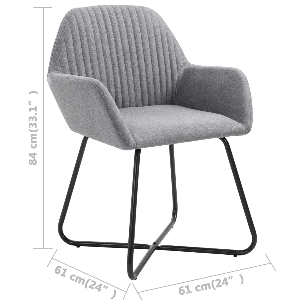 Eetkamerstoelen 4 st stof lichtgrijs is nu te koop bij PeponiXL, paradijselijk wonen!
