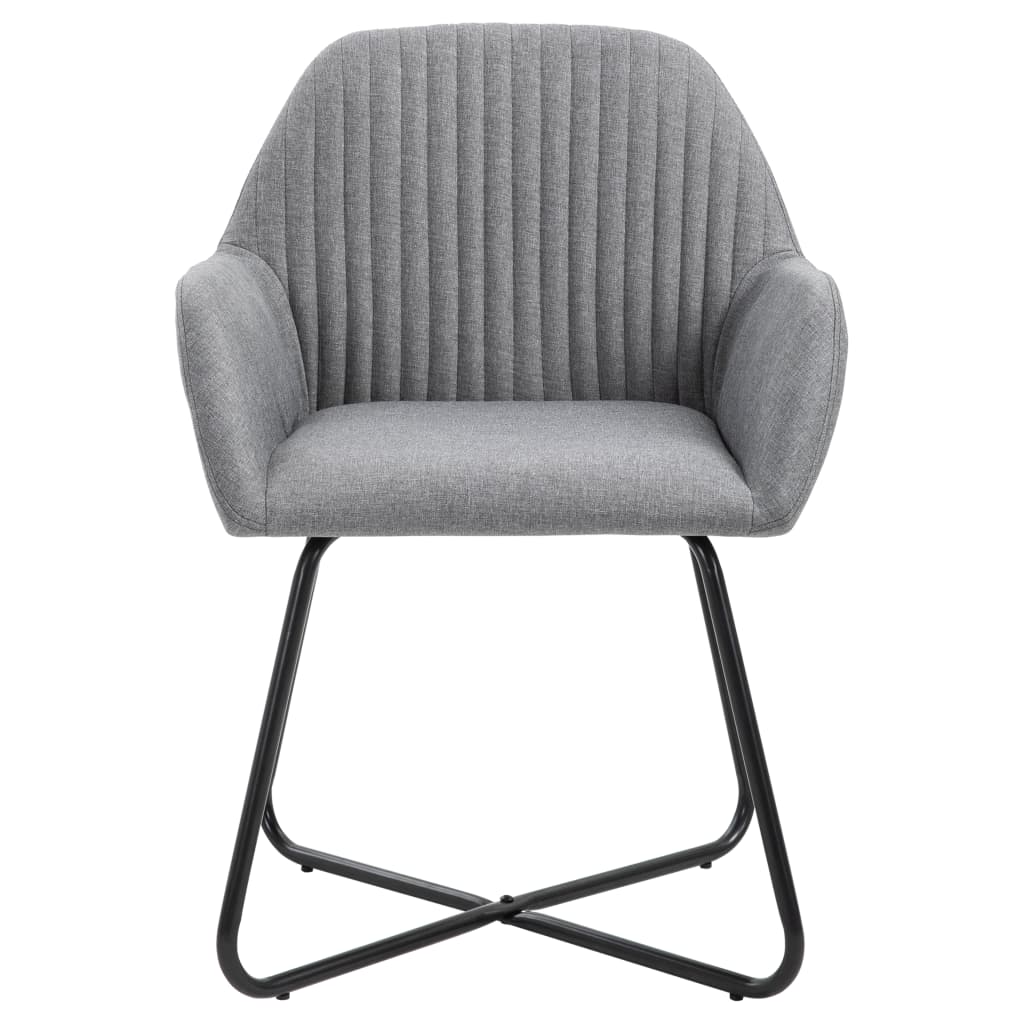 Eetkamerstoelen 6 st stof lichtgrijs is nu te koop bij PeponiXL, paradijselijk wonen!
