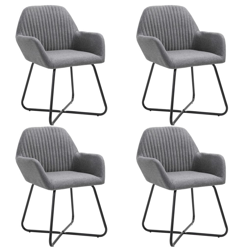 Eetkamerstoelen 4 st stof donkergrijs is nu te koop bij PeponiXL, paradijselijk wonen!