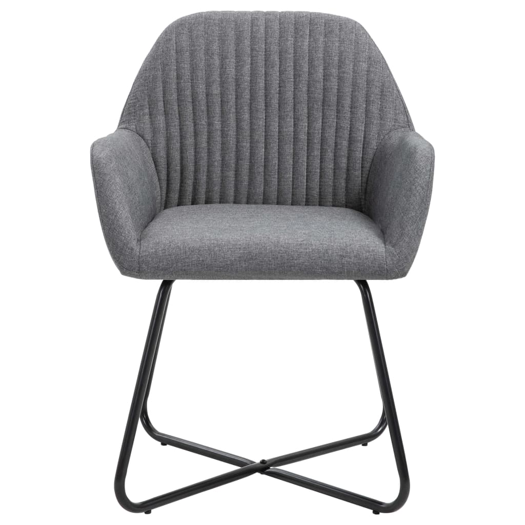Eetkamerstoelen 4 st stof donkergrijs is nu te koop bij PeponiXL, paradijselijk wonen!