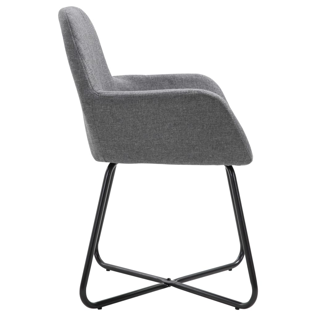 Eetkamerstoelen 4 st stof donkergrijs is nu te koop bij PeponiXL, paradijselijk wonen!