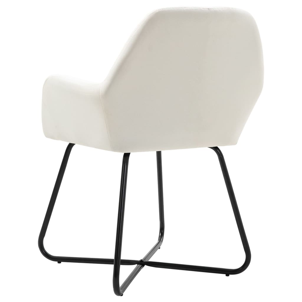 Eetkamerstoelen 6 st stof crèmekleurig is nu te koop bij PeponiXL, paradijselijk wonen!
