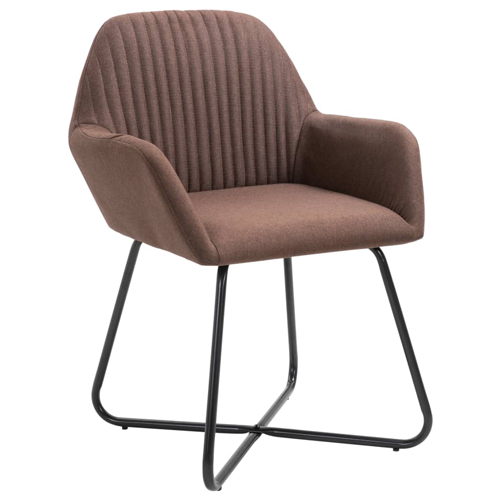 Eetkamerstoelen 4 st stof bruin is nu te koop bij PeponiXL, paradijselijk wonen!