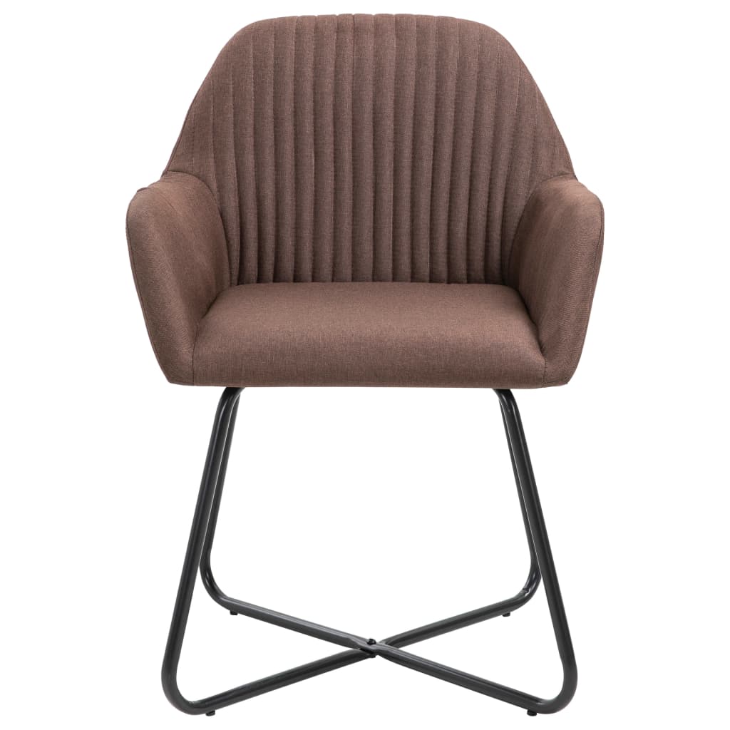 Eetkamerstoelen 4 st stof bruin is nu te koop bij PeponiXL, paradijselijk wonen!