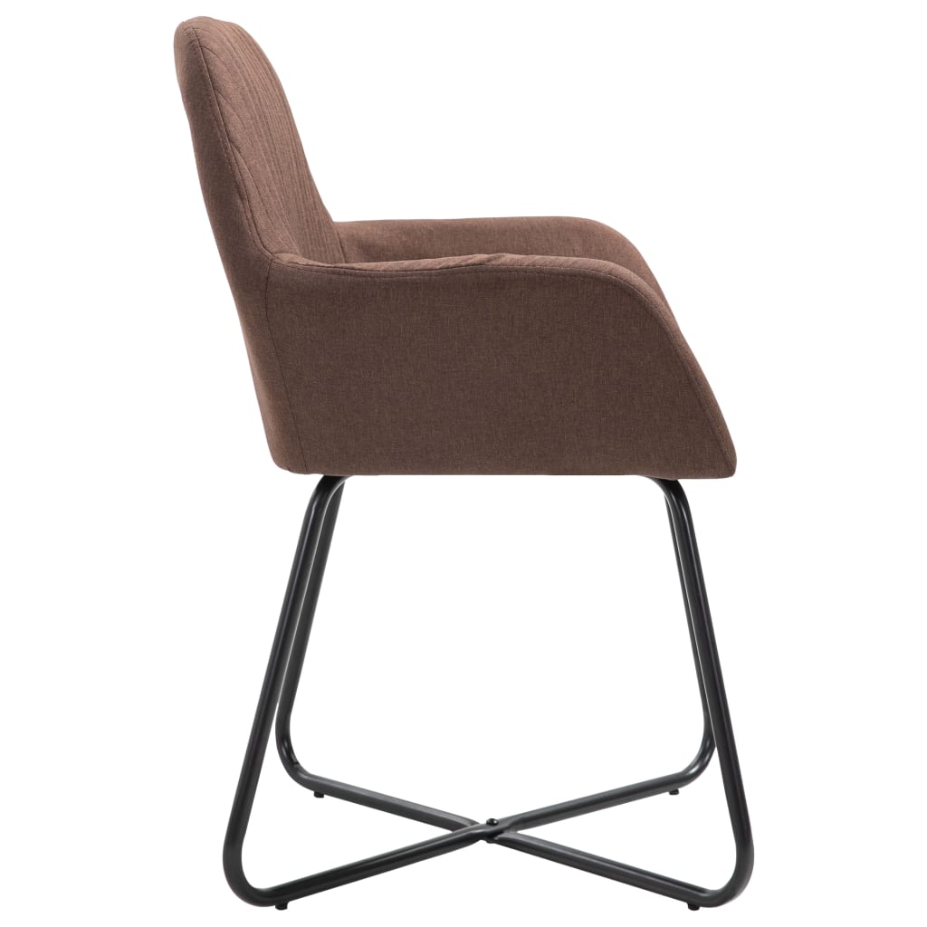 Eetkamerstoelen 4 st stof bruin is nu te koop bij PeponiXL, paradijselijk wonen!