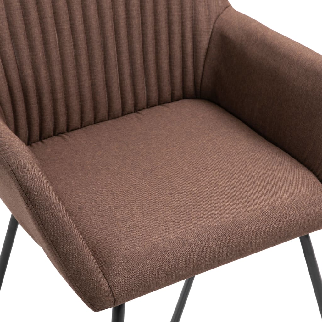 Eetkamerstoelen 4 st stof bruin is nu te koop bij PeponiXL, paradijselijk wonen!