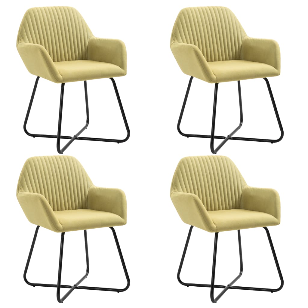 Eetkamerstoelen 4 st stof groen is nu te koop bij PeponiXL, paradijselijk wonen!