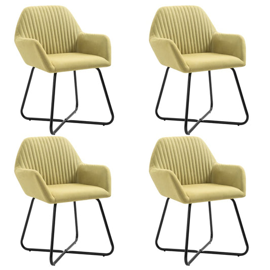 Eetkamerstoelen 4 st stof groen is nu te koop bij PeponiXL, paradijselijk wonen!