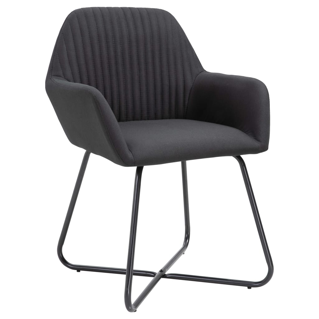 Eetkamerstoelen 4 st stof zwart is nu te koop bij PeponiXL, paradijselijk wonen!