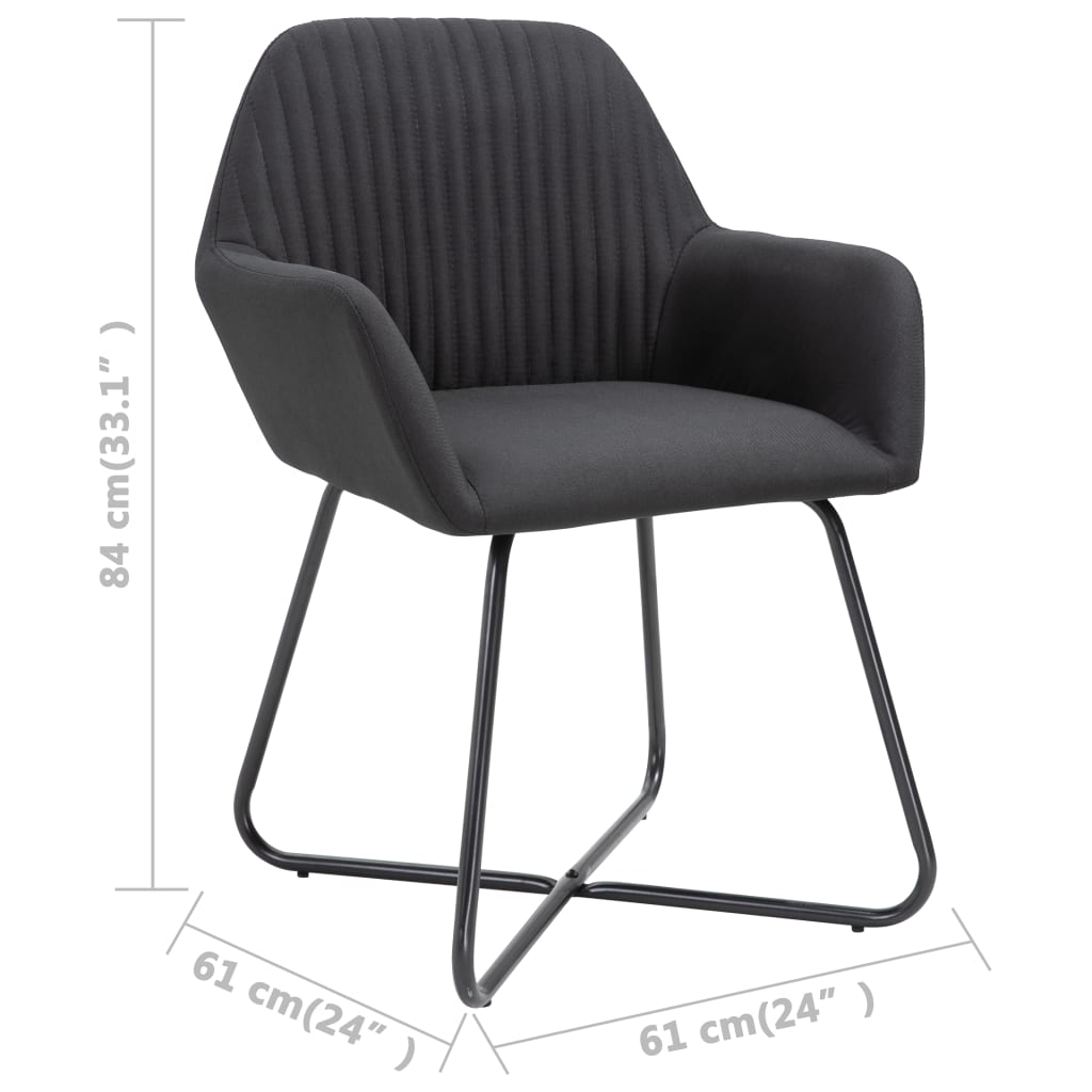 Eetkamerstoelen 4 st stof zwart is nu te koop bij PeponiXL, paradijselijk wonen!