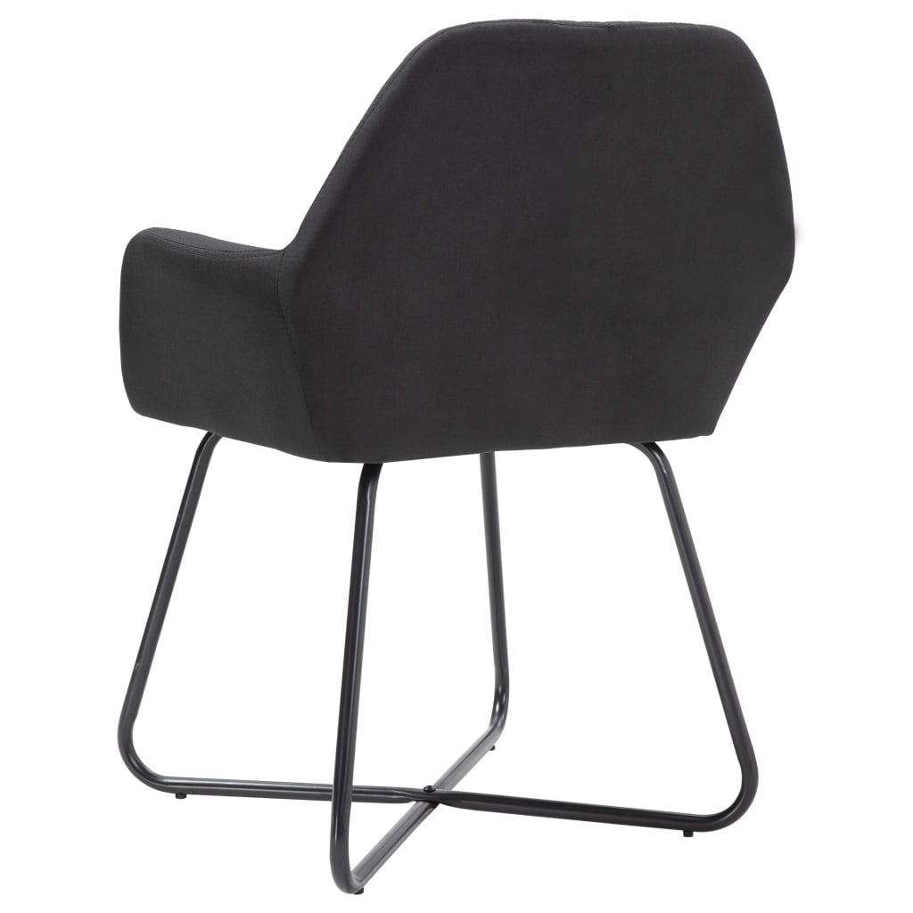 Eetkamerstoelen 6 st stof zwart is nu te koop bij PeponiXL, paradijselijk wonen!