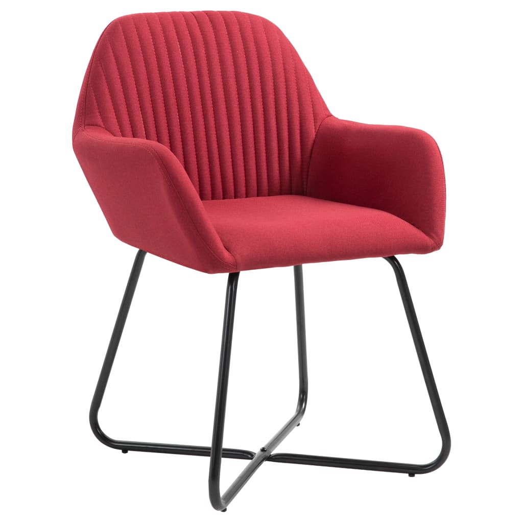 Eetkamerstoelen 4 st stof wijnrood is nu te koop bij PeponiXL, paradijselijk wonen!