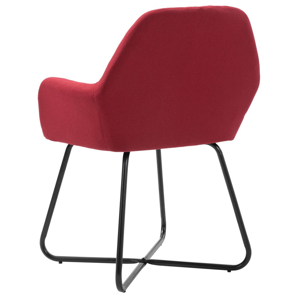 Eetkamerstoelen 4 st stof wijnrood is nu te koop bij PeponiXL, paradijselijk wonen!
