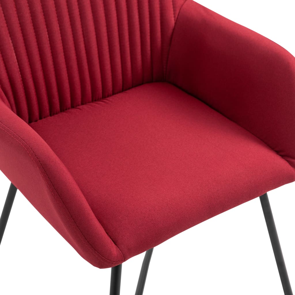 Eetkamerstoelen 4 st stof wijnrood is nu te koop bij PeponiXL, paradijselijk wonen!