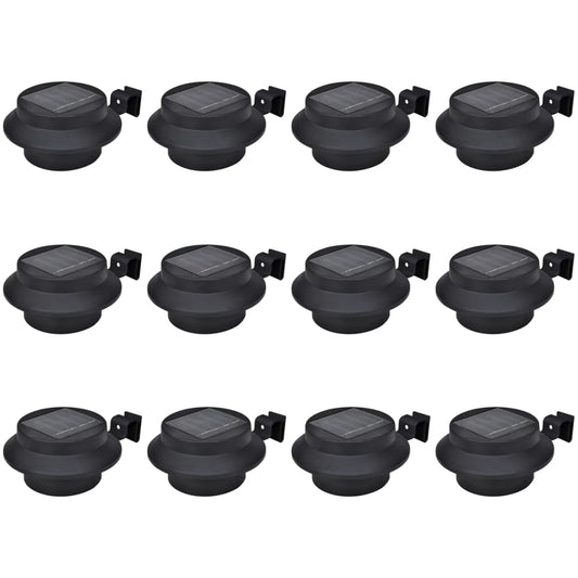 Schuttinglampen 12 st solar LED zwart is nu te koop bij PeponiXL, paradijselijk wonen!