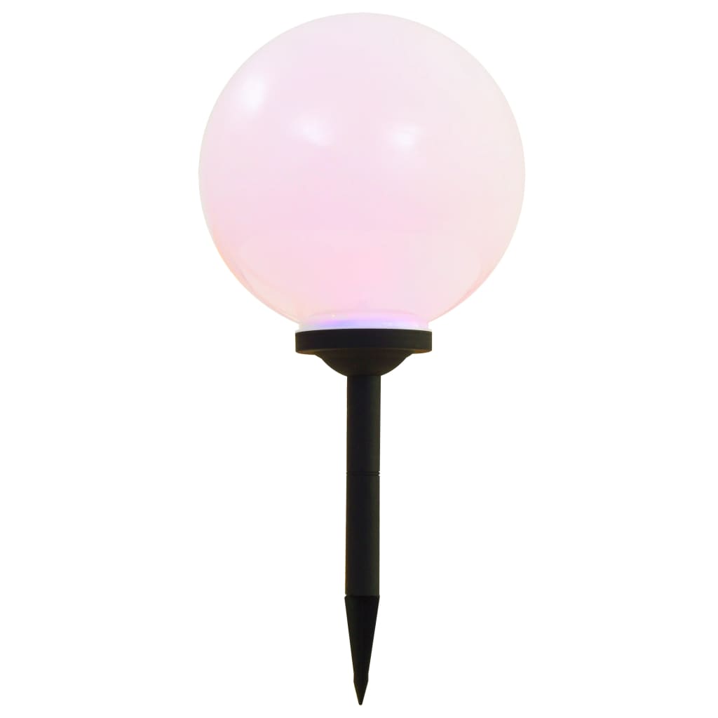 Solarlampen 4 st LED rond 30 cm RGB is nu te koop bij PeponiXL, paradijselijk wonen!