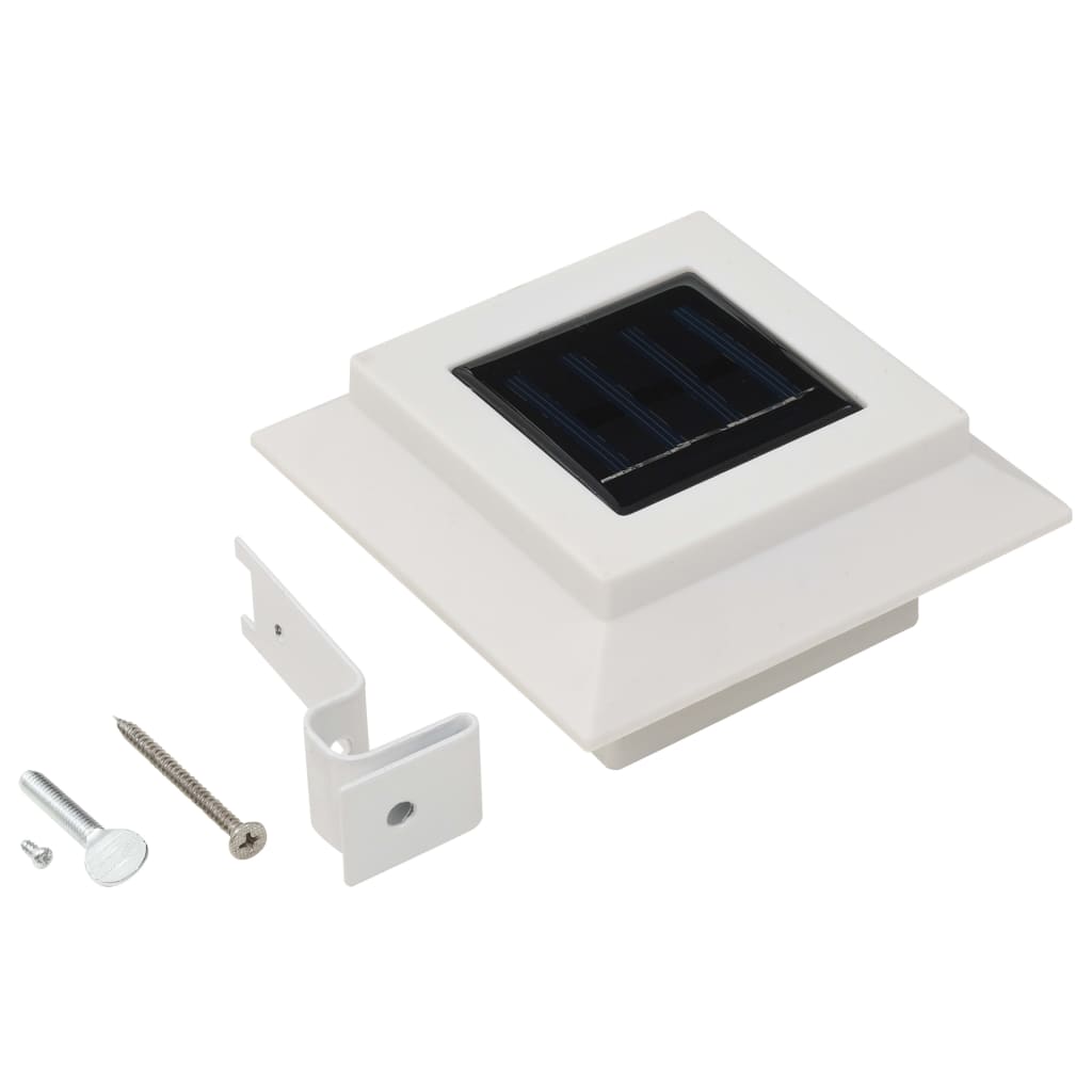 Solarlampen 12 st LED vierkant 12 cm wit is nu te koop bij PeponiXL, paradijselijk wonen!