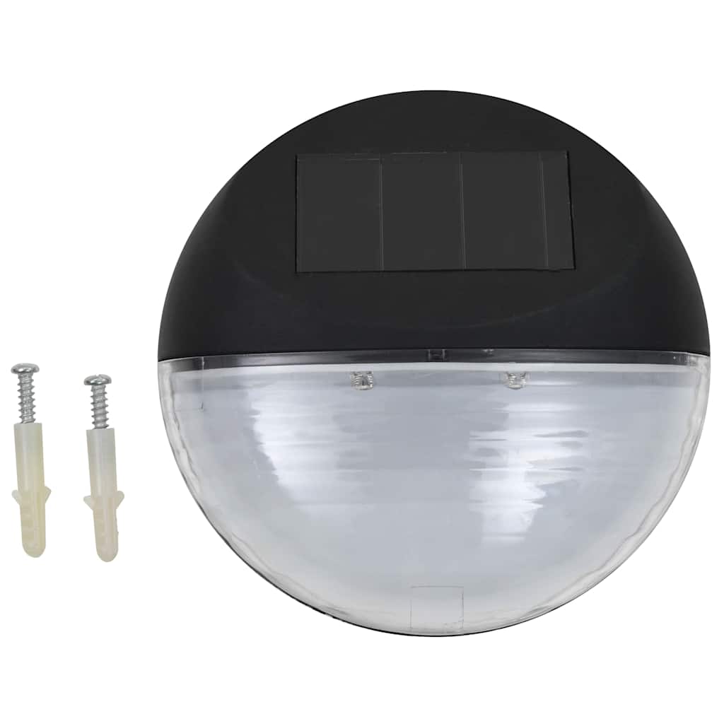 Solarwandlampen LED 24 st rond zwart is nu te koop bij PeponiXL, paradijselijk wonen!