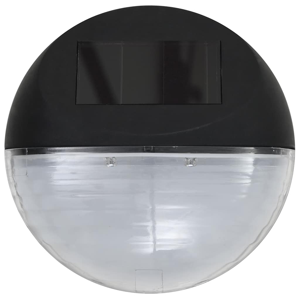 Solarwandlampen LED 24 st rond zwart is nu te koop bij PeponiXL, paradijselijk wonen!