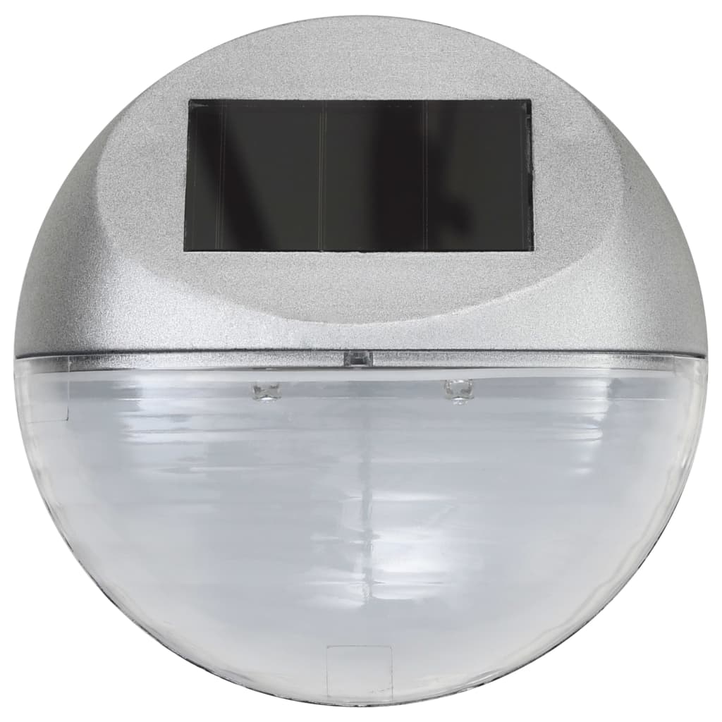 Solarwandlampen LED 24 st rond zilverkleurig is nu te koop bij PeponiXL, paradijselijk wonen!