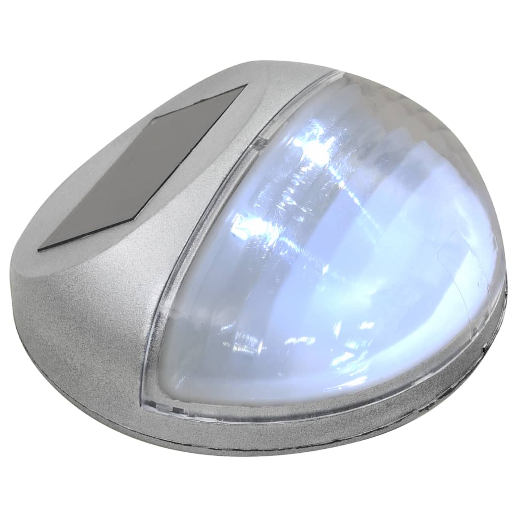 Solarwandlampen LED 24 st rond zilverkleurig is nu te koop bij PeponiXL, paradijselijk wonen!