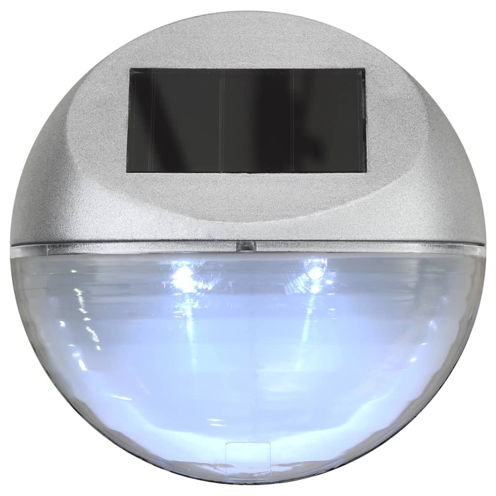 Solarwandlampen LED 24 st rond zilverkleurig is nu te koop bij PeponiXL, paradijselijk wonen!