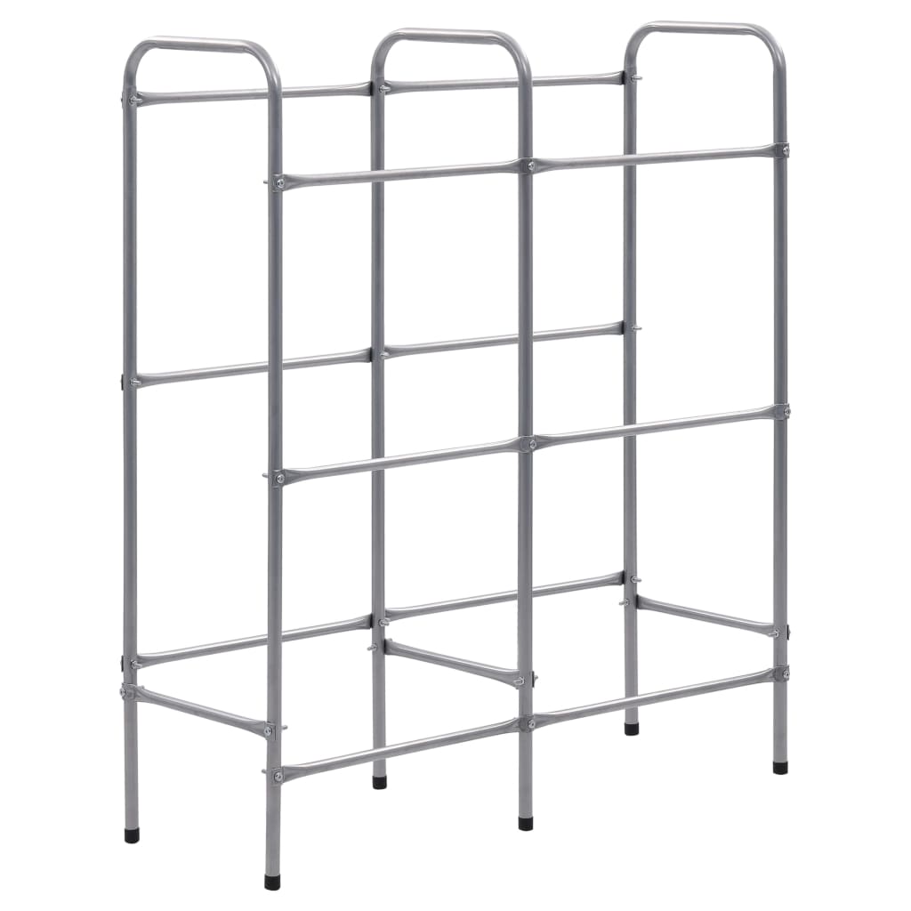 Opbergrek voor 6 kratten 96x33x116 cm steel zilverkleurig is nu te koop bij PeponiXL, paradijselijk wonen!