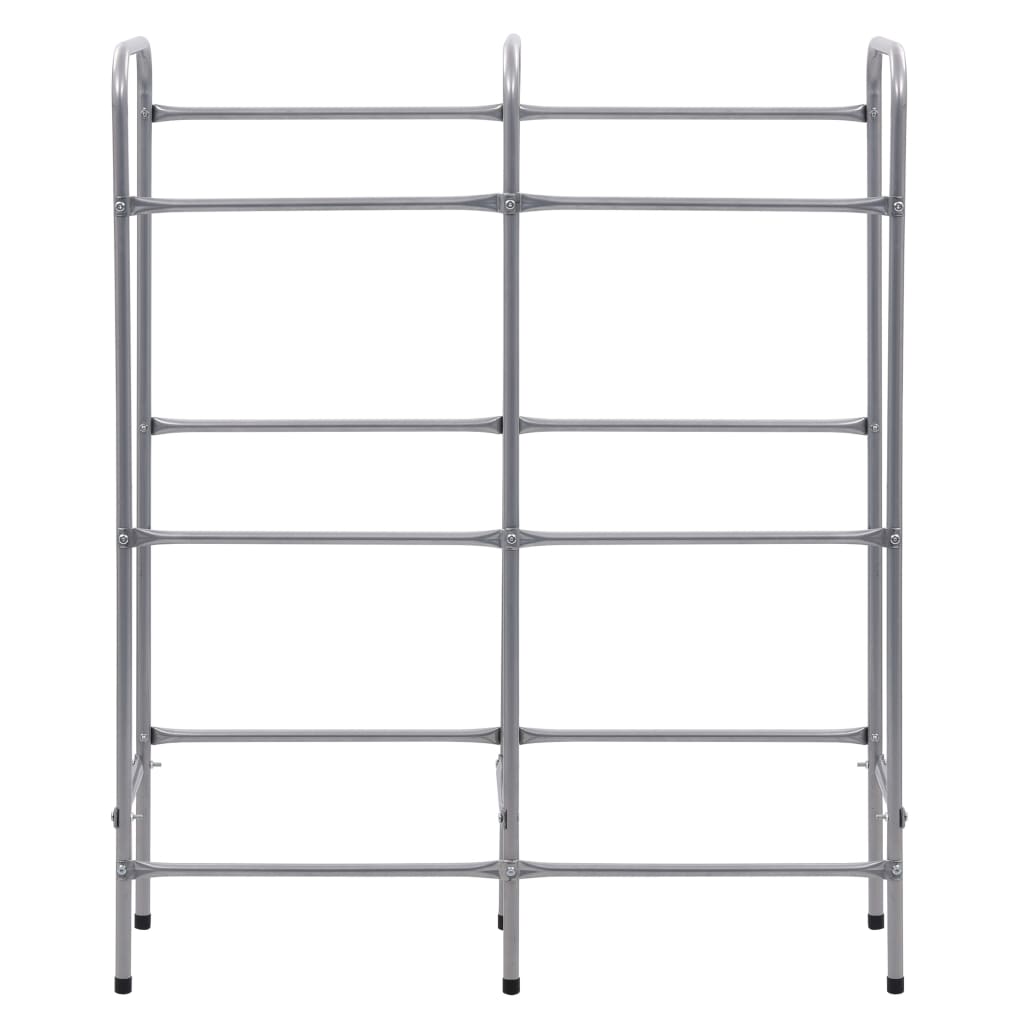 Opbergrek voor 6 kratten 96x33x116 cm steel zilverkleurig is nu te koop bij PeponiXL, paradijselijk wonen!