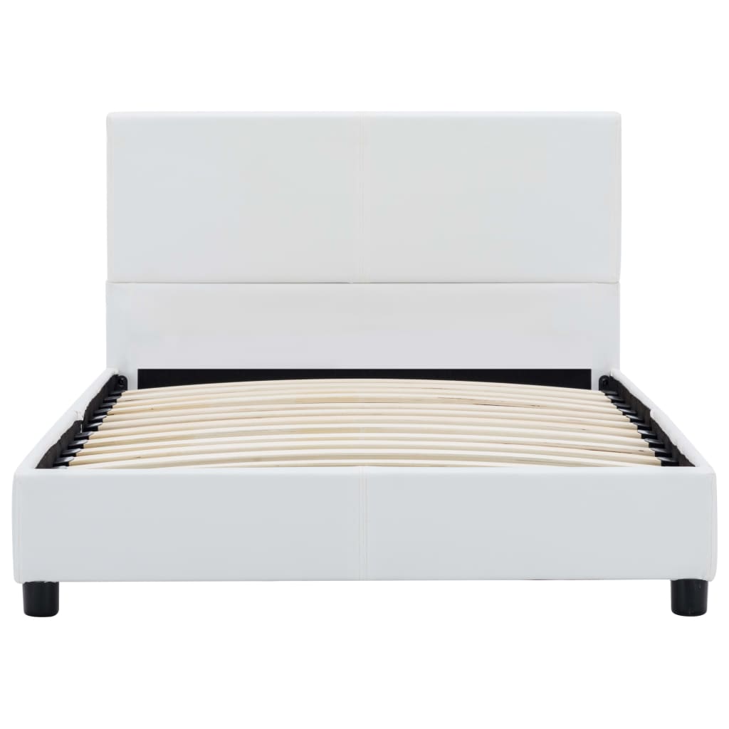 Bedframe kunstleer wit 90x200 cm is nu te koop bij PeponiXL, paradijselijk wonen!