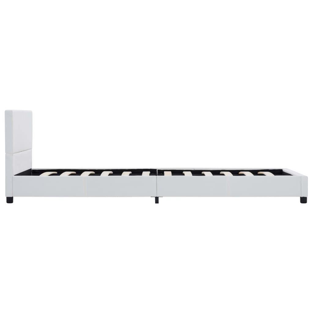Bedframe kunstleer wit 90x200 cm is nu te koop bij PeponiXL, paradijselijk wonen!