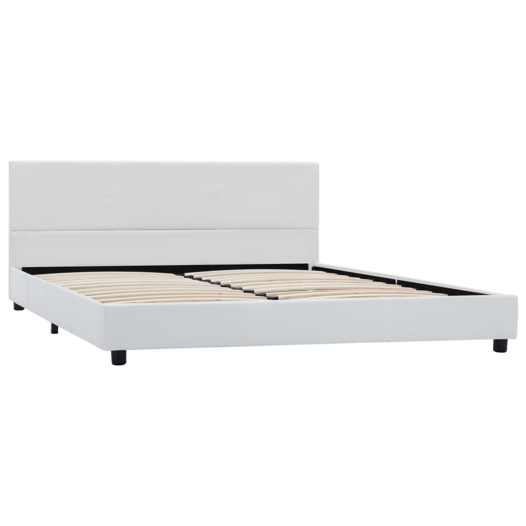 Bedframe kunstleer wit 120x200 cm is nu te koop bij PeponiXL, paradijselijk wonen!