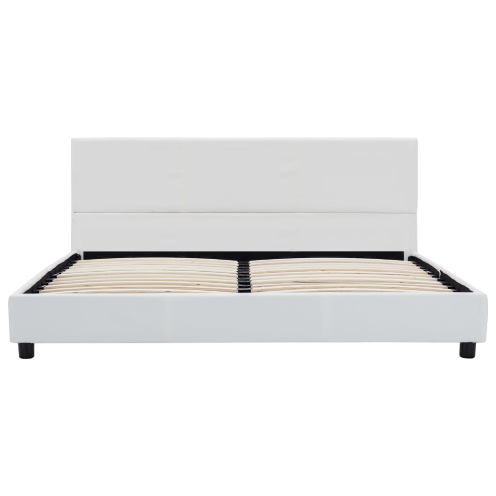 Bedframe kunstleer wit 120x200 cm is nu te koop bij PeponiXL, paradijselijk wonen!