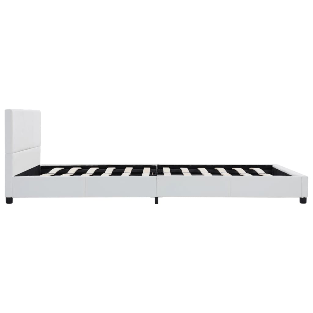 Bedframe kunstleer wit 120x200 cm is nu te koop bij PeponiXL, paradijselijk wonen!