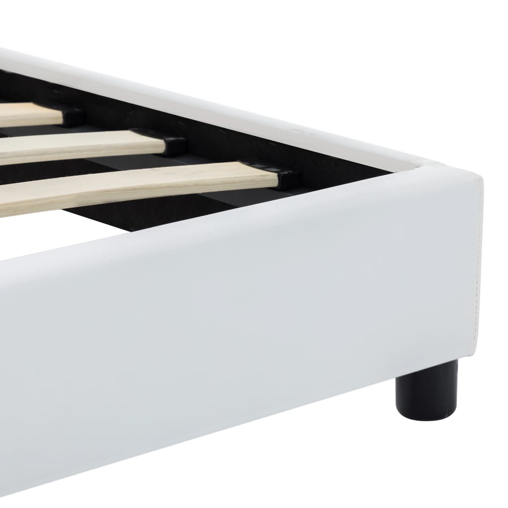 Bedframe kunstleer wit 120x200 cm is nu te koop bij PeponiXL, paradijselijk wonen!