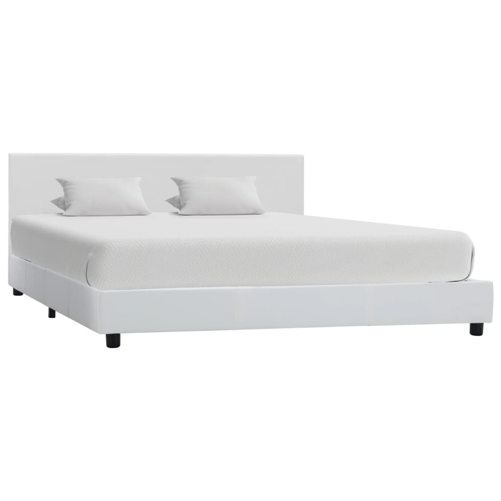 Bedframe kunstleer wit 160x200 cm is nu te koop bij PeponiXL, paradijselijk wonen!