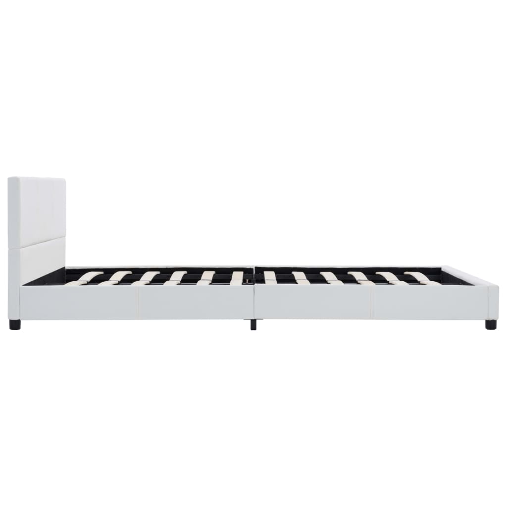 Bedframe kunstleer wit 160x200 cm is nu te koop bij PeponiXL, paradijselijk wonen!