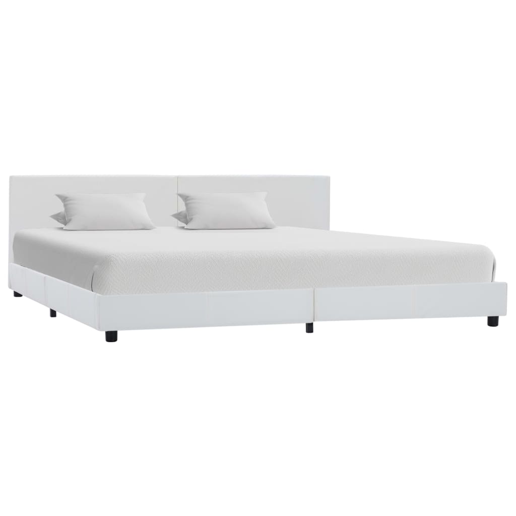 Bedframe kunstleer wit 180x200 cm is nu te koop bij PeponiXL, paradijselijk wonen!