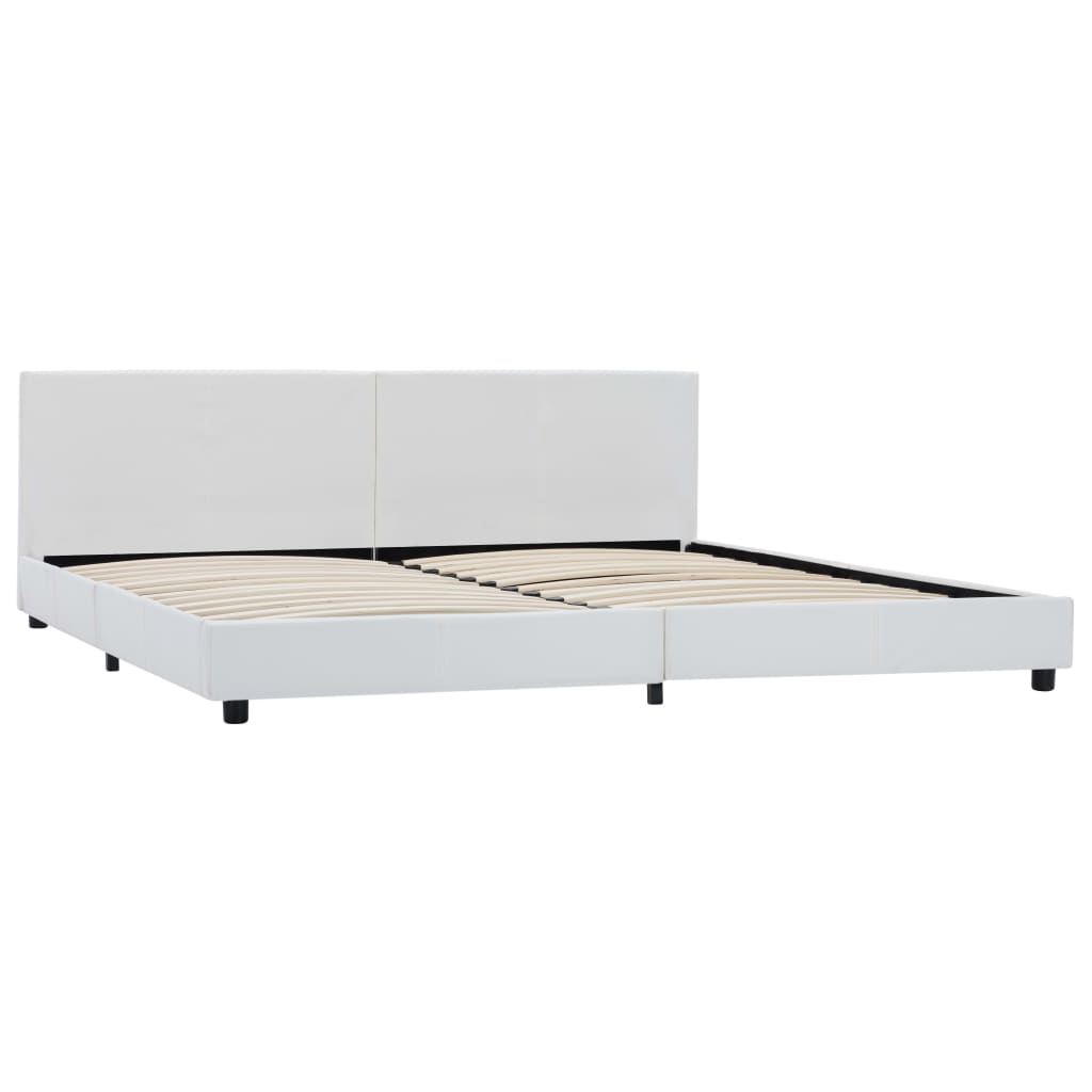 Bedframe kunstleer wit 180x200 cm is nu te koop bij PeponiXL, paradijselijk wonen!