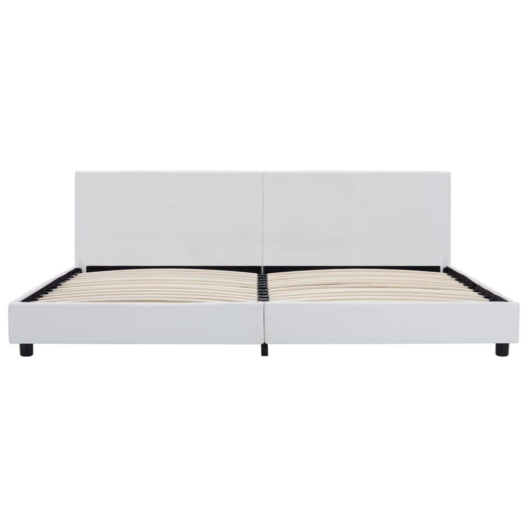 Bedframe kunstleer wit 180x200 cm is nu te koop bij PeponiXL, paradijselijk wonen!