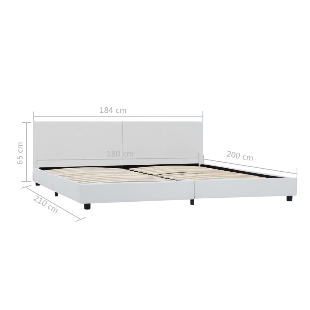 Bedframe kunstleer wit 180x200 cm is nu te koop bij PeponiXL, paradijselijk wonen!
