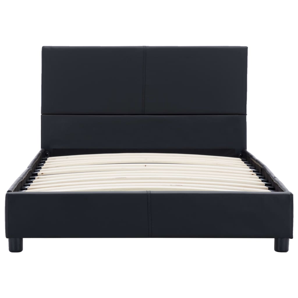 Bedframe kunstleer zwart 90x200 cm is nu te koop bij PeponiXL, paradijselijk wonen!